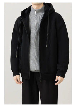 thick hooded coat