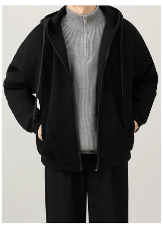 thick hooded coat