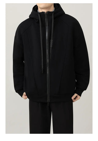 thick hooded coat