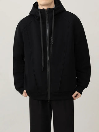 thick hooded coat