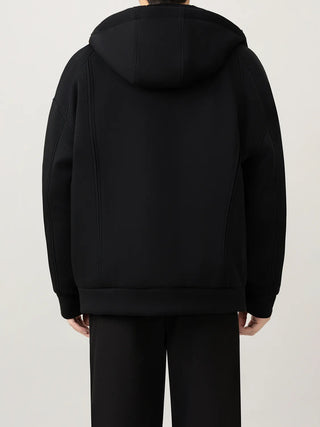 thick hooded coat