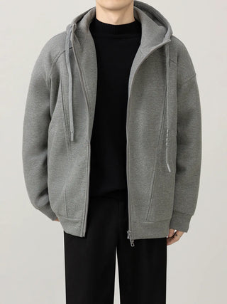 thick hooded coat