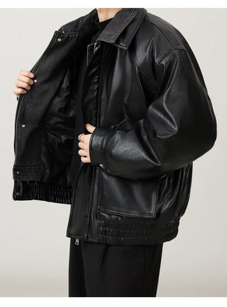 fake leather coat