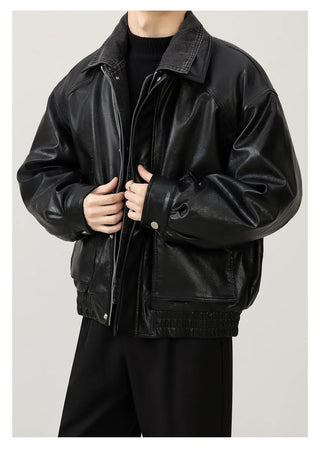 fake leather coat