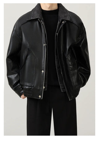 fake leather coat