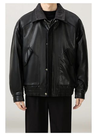 fake leather coat