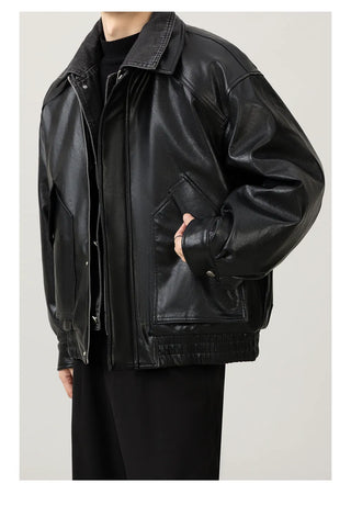 fake leather coat