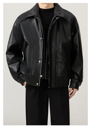 fake leather coat
