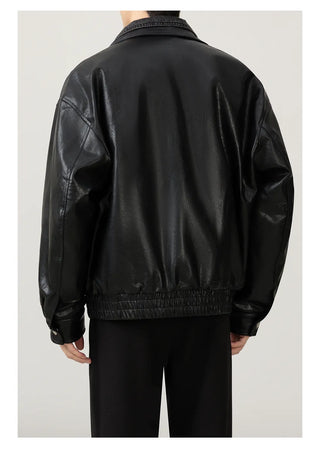 fake leather coat