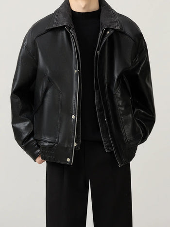 fake leather coat