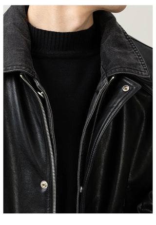 fake leather coat