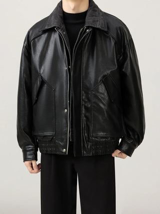 fake leather coat