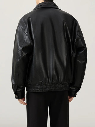 fake leather coat
