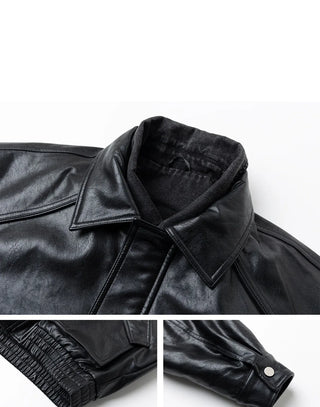fake leather coat