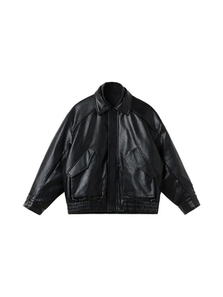 fake leather coat