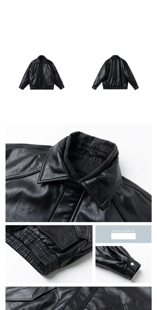 fake leather coat