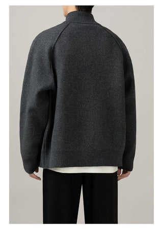 stand collar cardigan