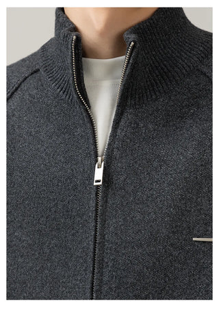 stand collar cardigan