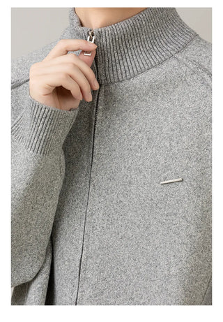 stand collar cardigan