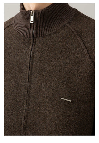 stand collar cardigan