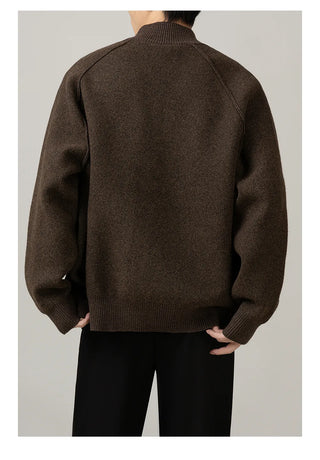 stand collar cardigan