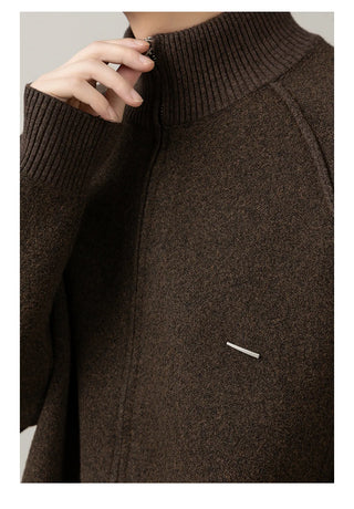 stand collar cardigan