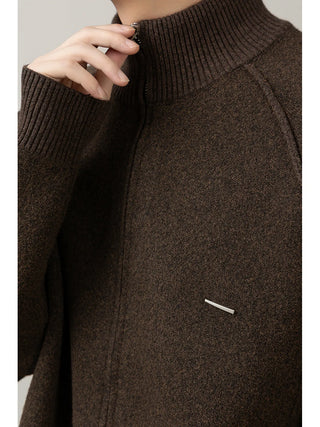 stand collar cardigan