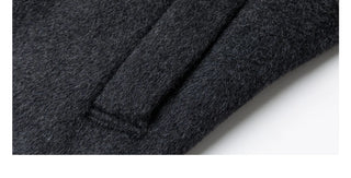 leather wool jacket