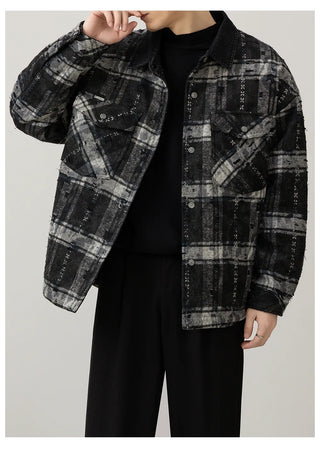 plaid down jacket