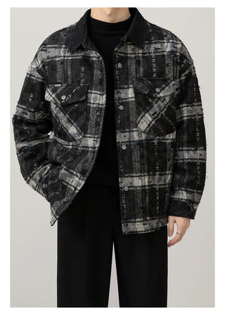 plaid down jacket