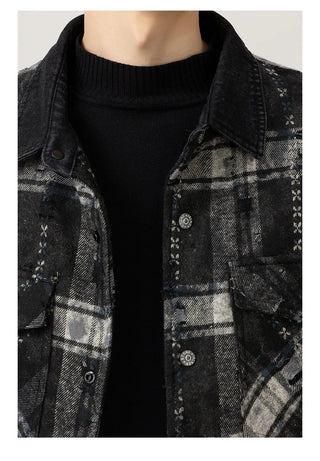 plaid down jacket