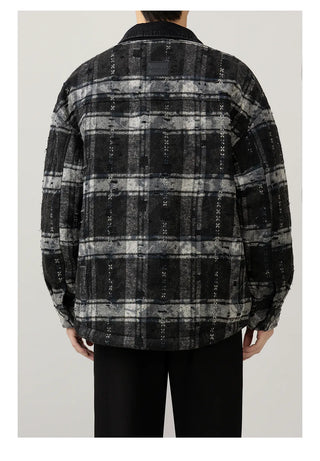 plaid down jacket