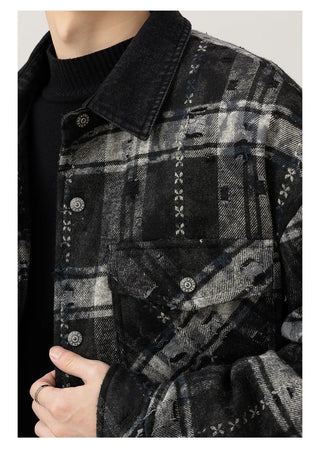 plaid down jacket