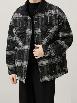 plaid down jacket