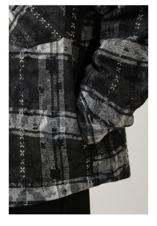 plaid down jacket