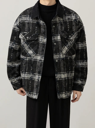 plaid down jacket