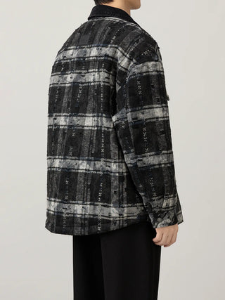 plaid down jacket
