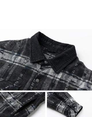 plaid down jacket
