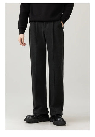 straight wool pants