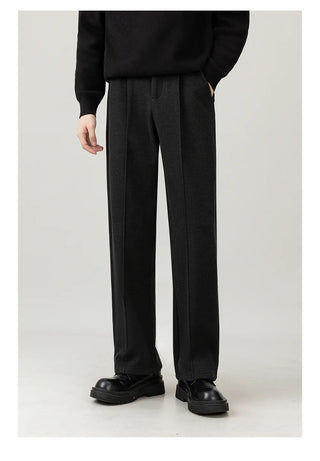 straight wool pants