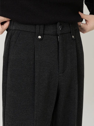 straight wool pants