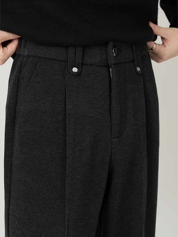 straight wool pants