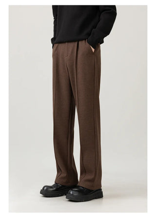 straight wool pants