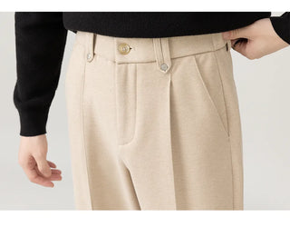straight wool pants