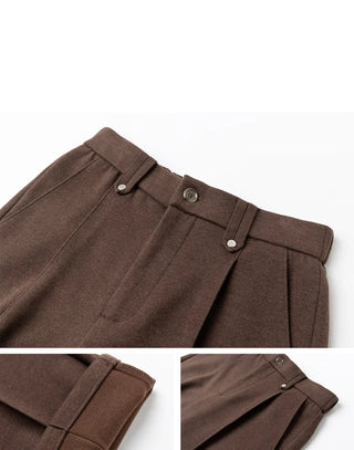 straight wool pants