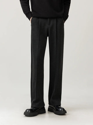 straight wool pants