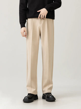 straight wool pants