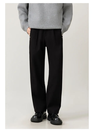 straight wool pants