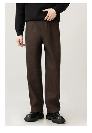 straight wool pants