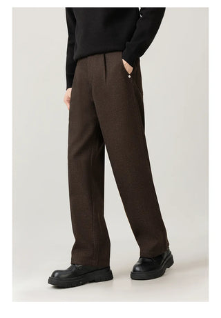 straight wool pants